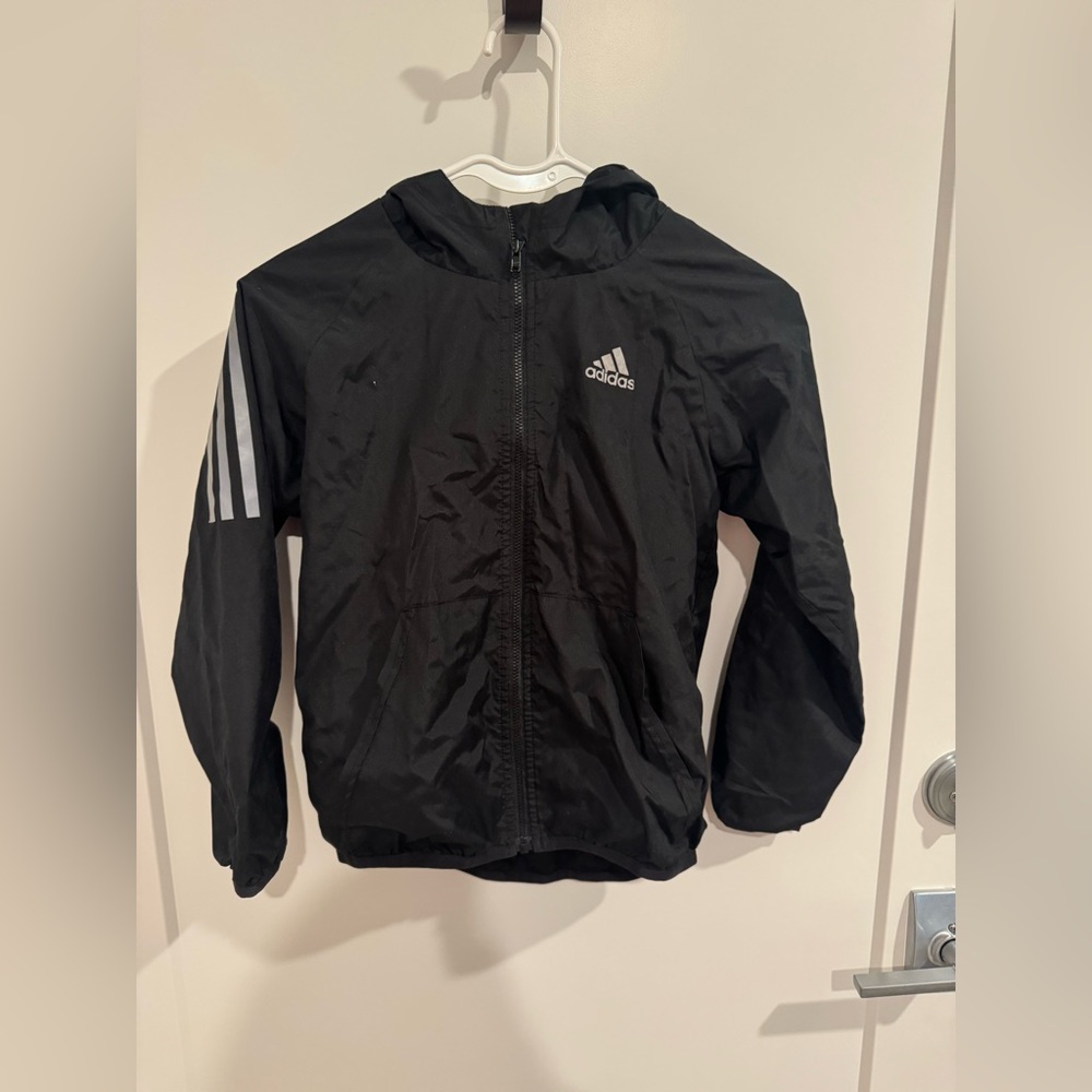 Boys Adidas Hooded Zip Windbreaker
